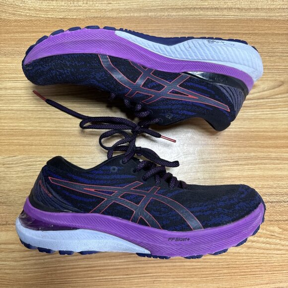 Asics Black and Purple Athletic Shoes for Performance - Picture 2 of 7